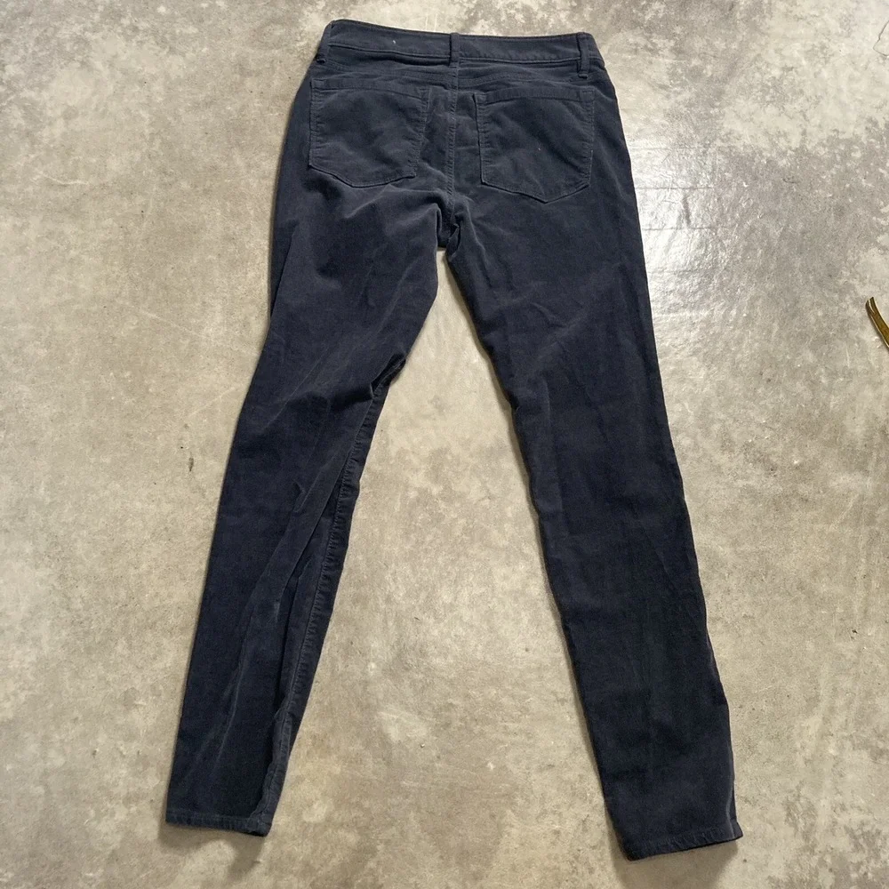 Ann Taylor Loft Corduroy Pants Womens 2 Gray Curvy Skinny Low Rise Classic